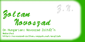 zoltan novoszad business card